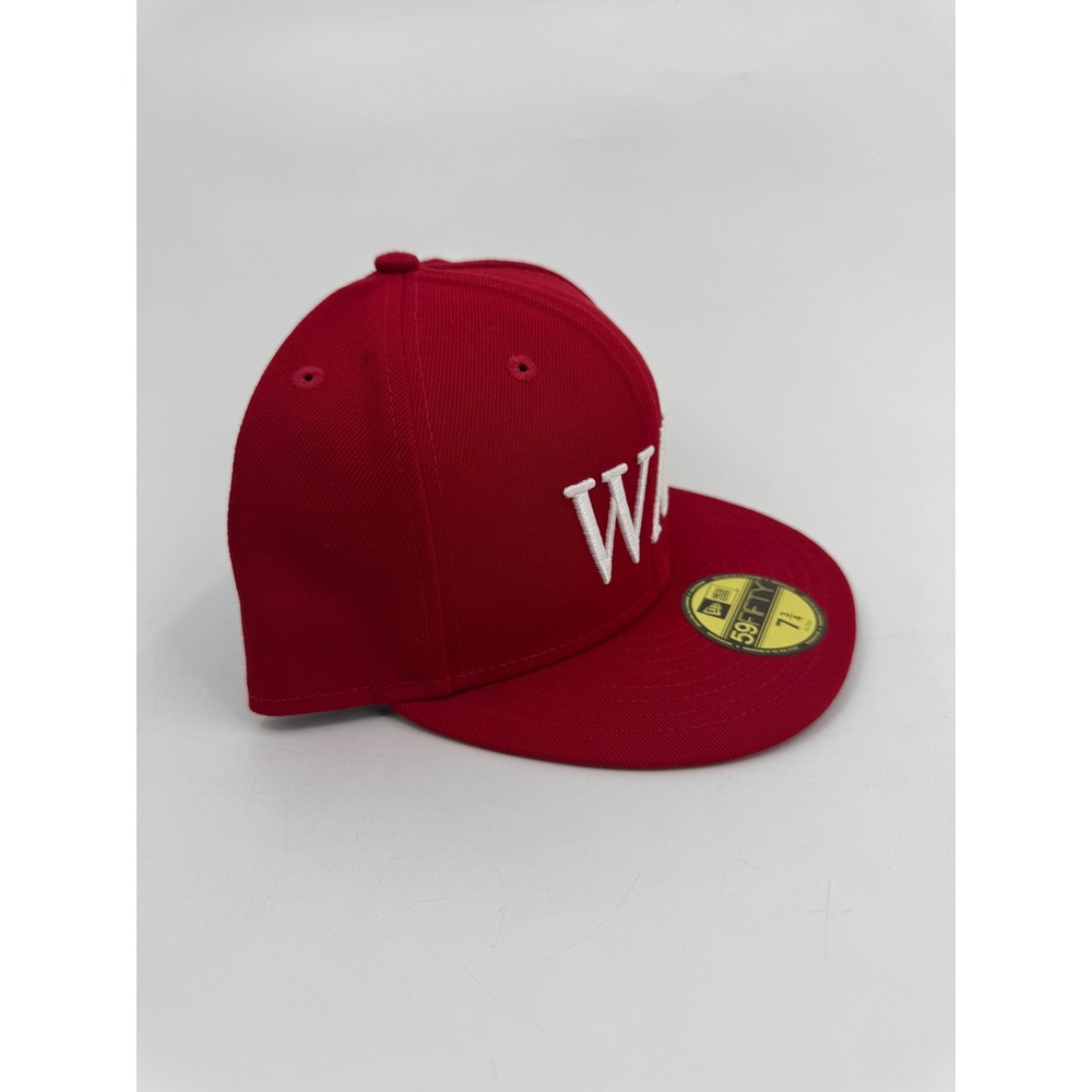 New Era 59FIFTY War Fitted Hat Red White Size 7 3/4 Cap 61.5cm - Picture 4 of 9